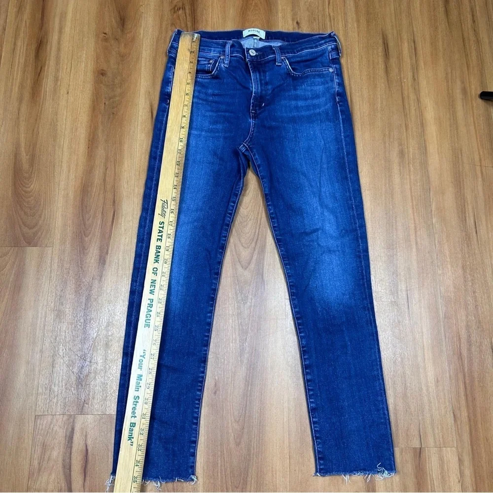 Agolde Blue‎ Straight Leg Jeans Womens Size 28 Raw Hem Classic Denim